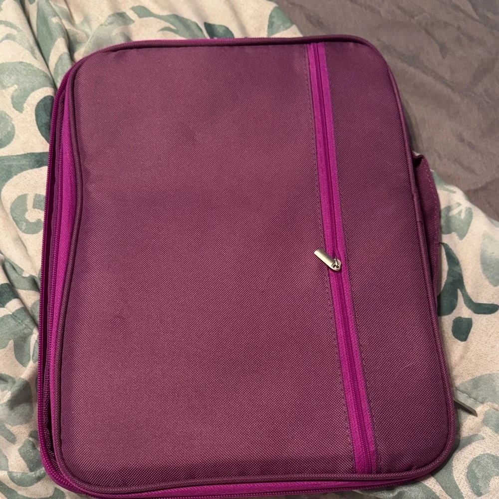 Purple Zigzag Patterned Bag